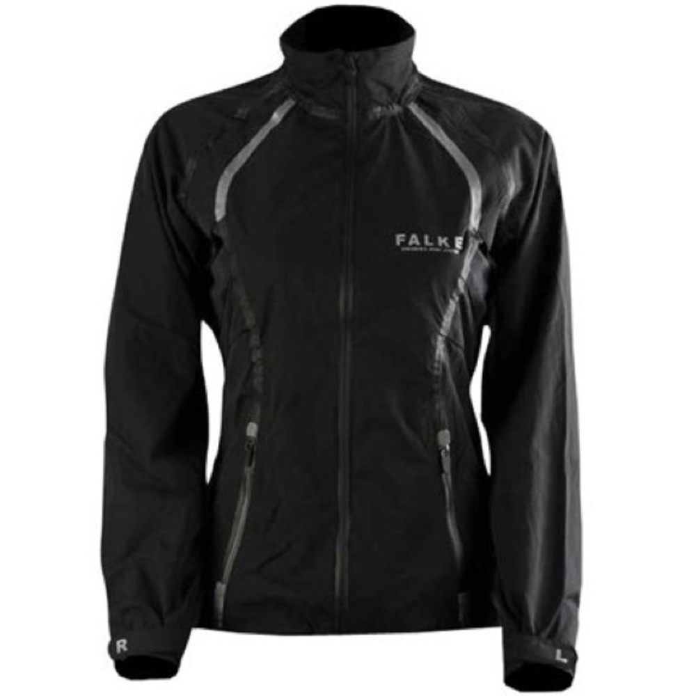 FALKE Womens Black Running Jacket Reflectors Ergonomic Sport System M